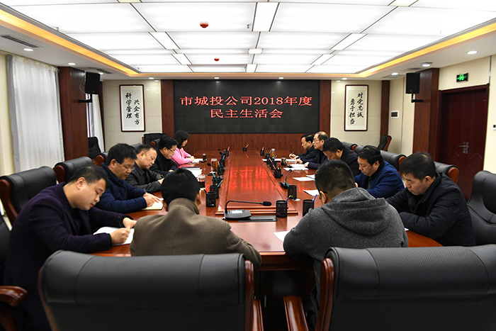 市城投公司領(lǐng)導(dǎo)班子召開2018年度民主生活會