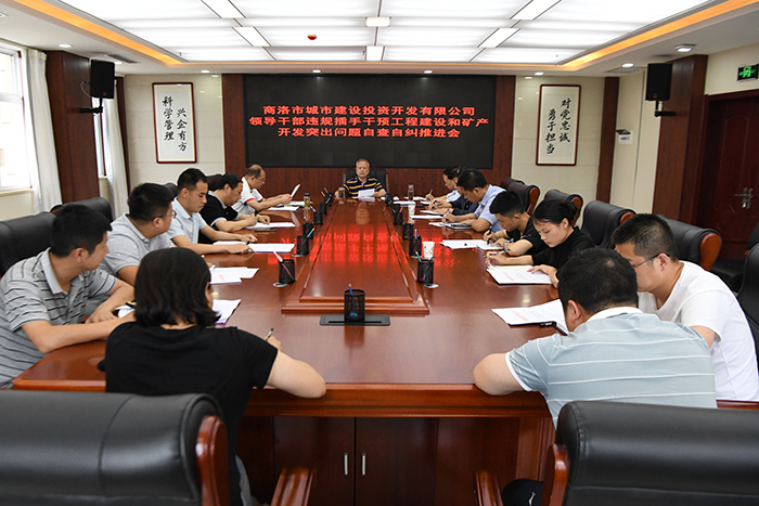 市城投公司召開領(lǐng)導(dǎo)干部違規(guī)插手干預(yù)工程建設(shè)和礦產(chǎn)開發(fā)突出問題自查自糾推進會