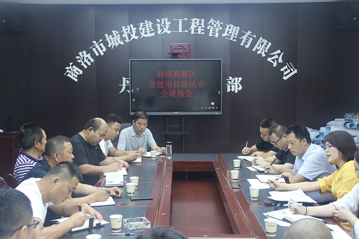 高新區(qū)建設環(huán)保局、質(zhì)監(jiān)站來丹鶴綠洲項目召開在建項目防汛安全現(xiàn)場會
