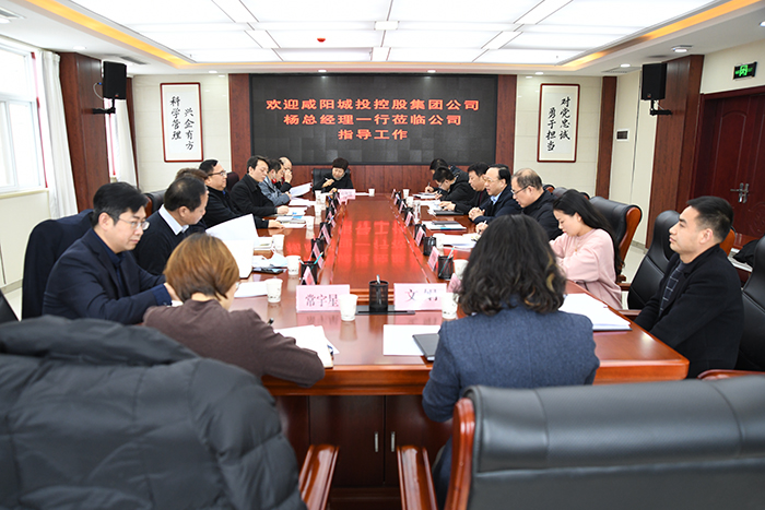 咸陽城投控股集團(tuán)黨委副書記、總經(jīng)理?xiàng)钚∑揭恍猩W臨公司考察指導(dǎo)工作